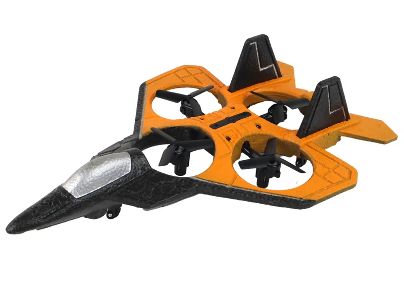 Samolot Dron RC Myśliwiec Zdalnie Sterowany Pilot - Pomarańczowy