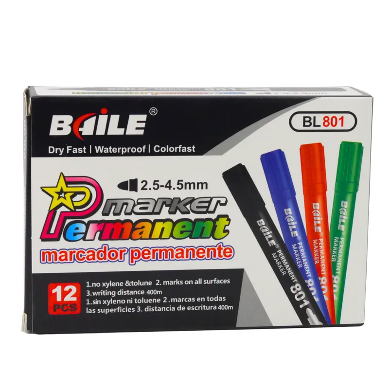 Marker Permanentny Wodoodporny 2,5-4,5 mm - Czarny