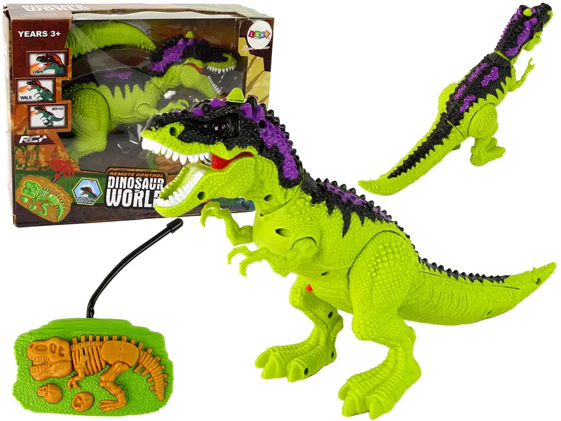 Dinozaur Zdalnie Sterowany Światła Dźwięki - Zielony