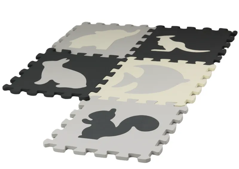 Miękkie Puzzle Mata Kontrastowa Edukacyjna Pianka EVA 28 Ele - Szare