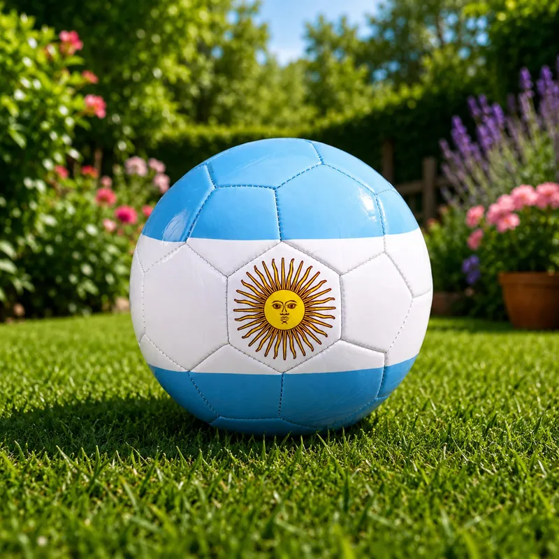 Piłka Nożna Treningowa Do Nogi Na Trawę Boisko Barwy Argentyny 22cm R.5