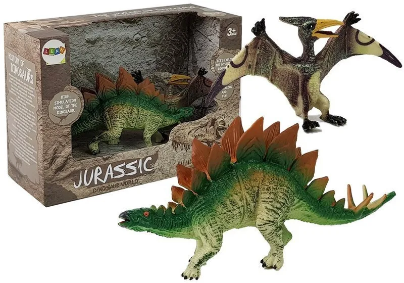 Zestaw Figurek Dinozaur Stegosaurus, Pteranodon