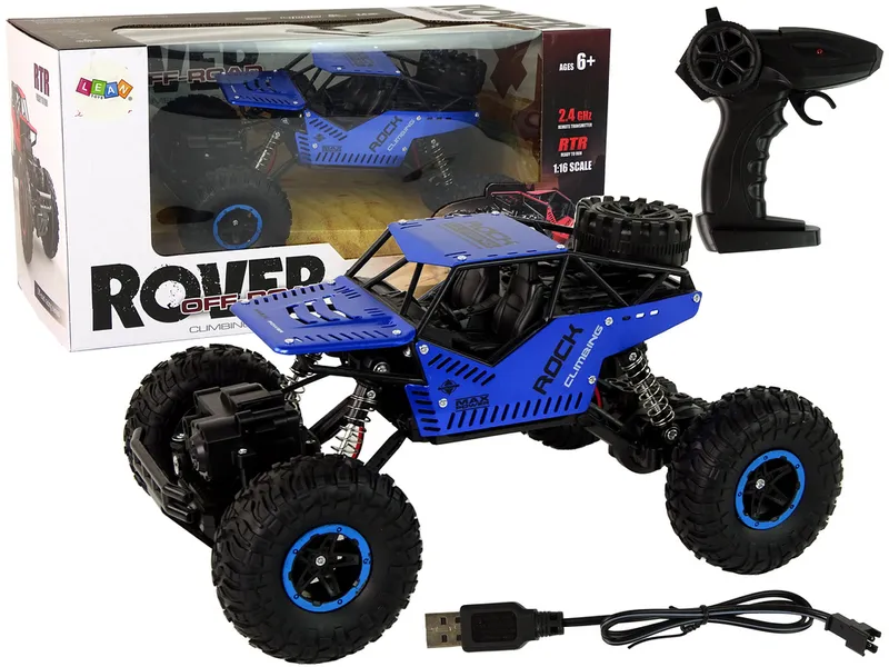 Auto RC Zdalnie Sterowane 1:16 Niebieskie - Czarne