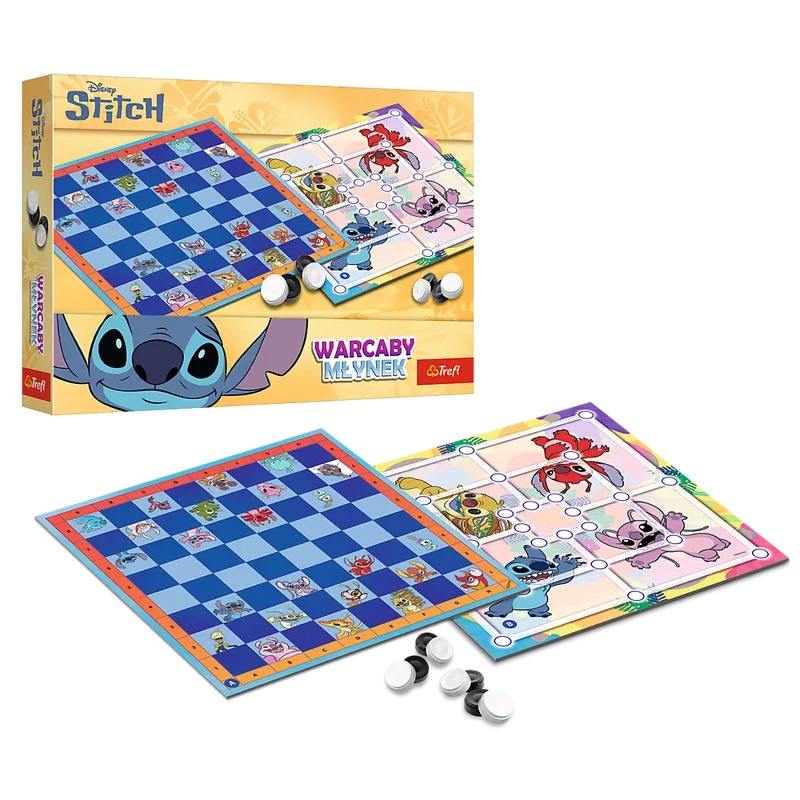 Gra Planszowa Warcaby I Młynek Lilo & Stitch TREFL 02799