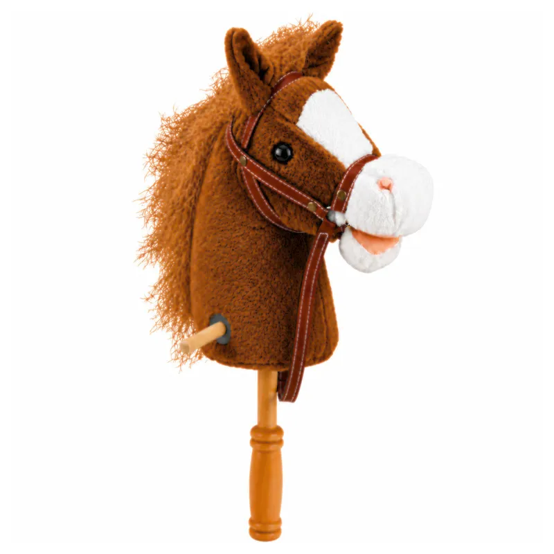 Hobby Horse Koń Na Kiju Głowa Konia Dźwięki Galopu Rżenia 100 cm - Brązowy