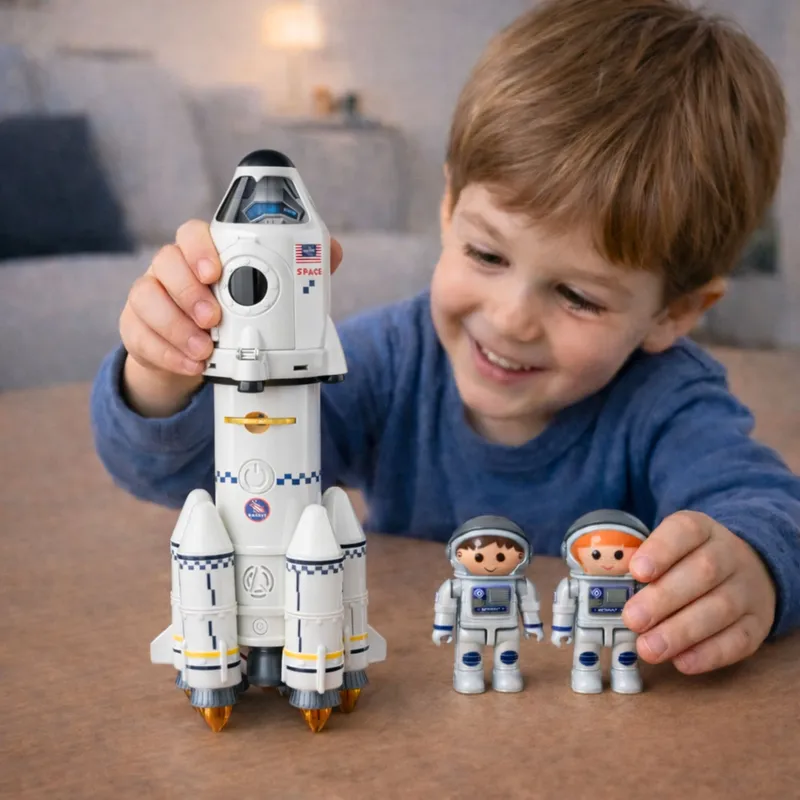 Zabawka Edukacyjna Rakieta Kosmiczna 5w1 Astronauci Światła Dźwięki