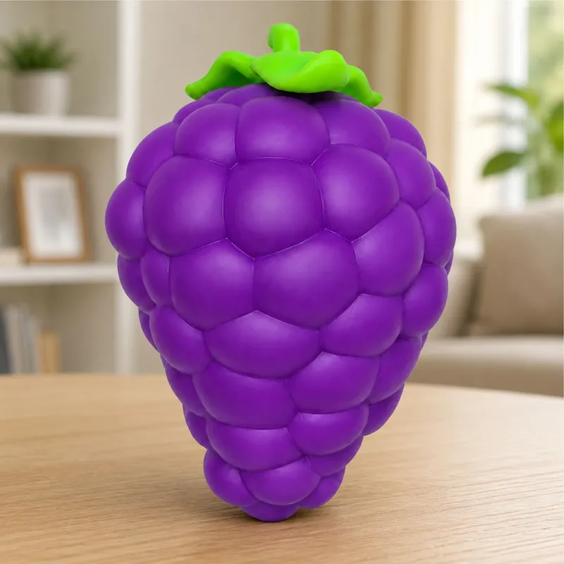 Duży Gniotek Antystresowy Squishy Owoc Winogron Do Ściskania 20cm - Fioletowe
