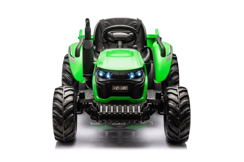 Traktor Na Akumulator HC-306 Z Przyczepą Jasno 24V - Zielony