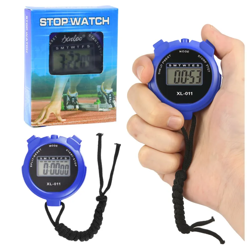 Stoper Cyfrowy LCD Elektroniczny Sportowy XL-011 - Niebieski
