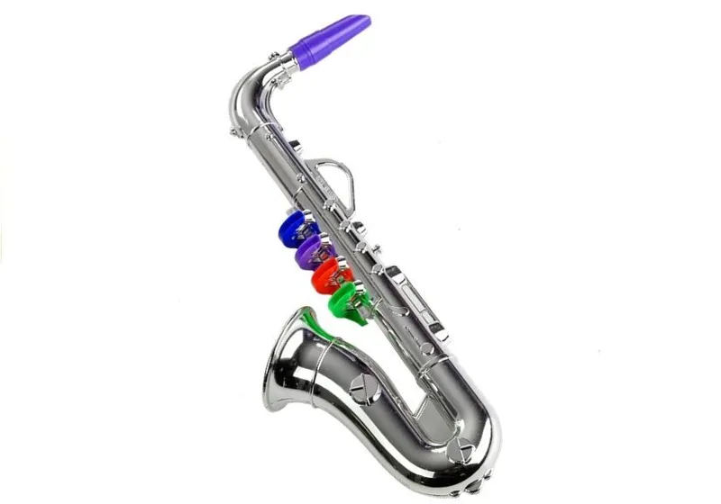 Instrument Muzyczny Dla Dzieci Instrument Dęty Saksofon - Srebrny
