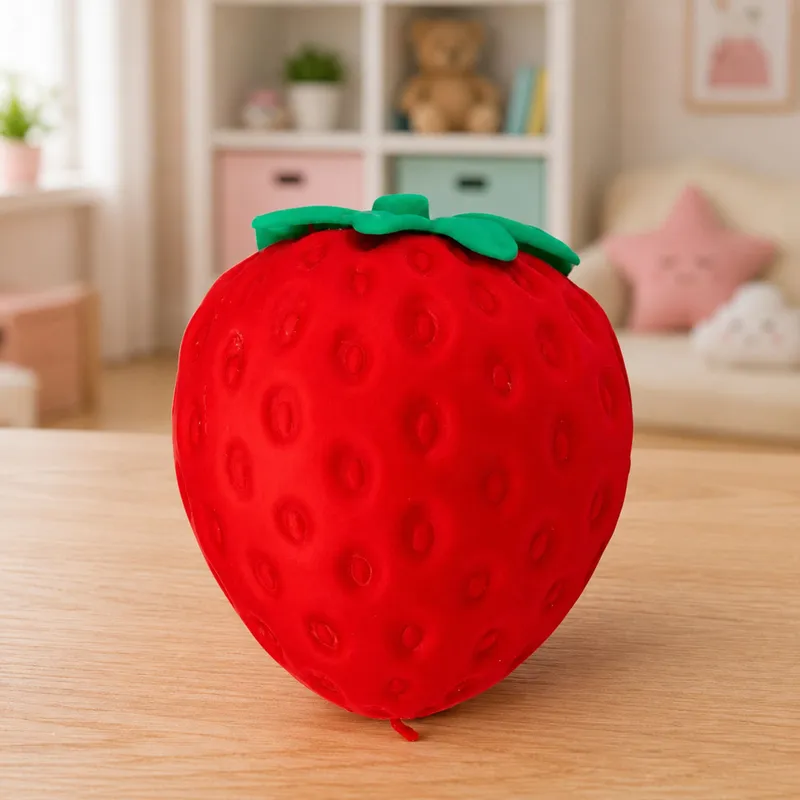 Duży Gniotek Antystresowy Truskawka Squishy Elastyczna 14 cm - Czerwona