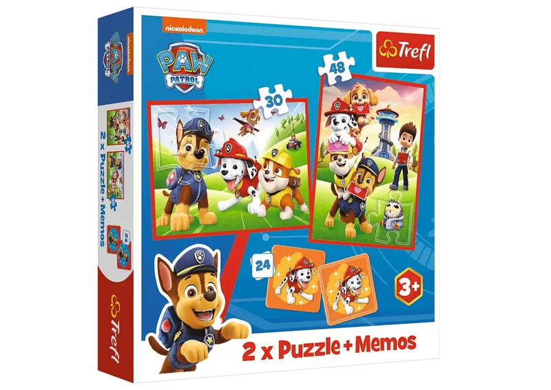 Puzzle + MEMOS - 2w1 (30,48) - Psia Ekipa W Akcji - Psi Patrol - TREFL 93337