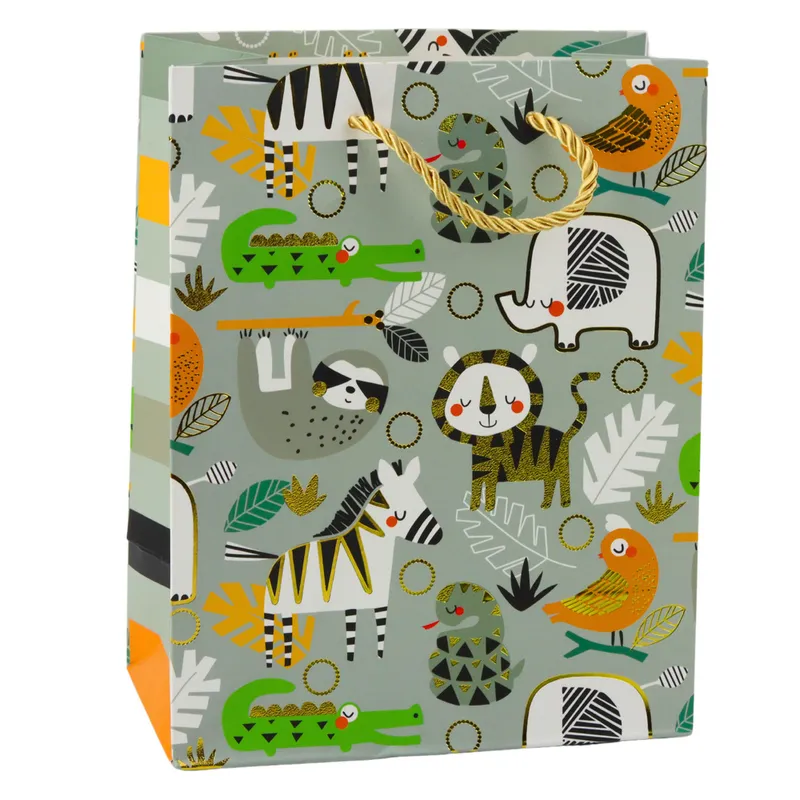 Torba Prezentowa Papierowa Zwierzęta Safari 23 x 18 x 10,5 cm