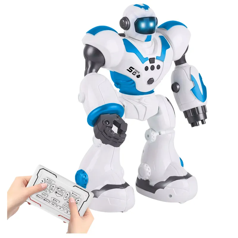 Robot Interaktywny Zdalnie Sterowany RC 16 Funkcji Światła Dźwięki - Niebieski