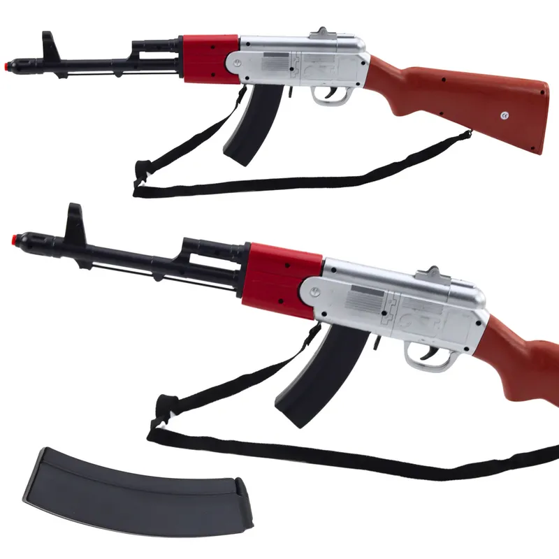 Karabin Strzelba Rekwizyt Pasek Na Ramię Dźwięki 65cm - Brązowy