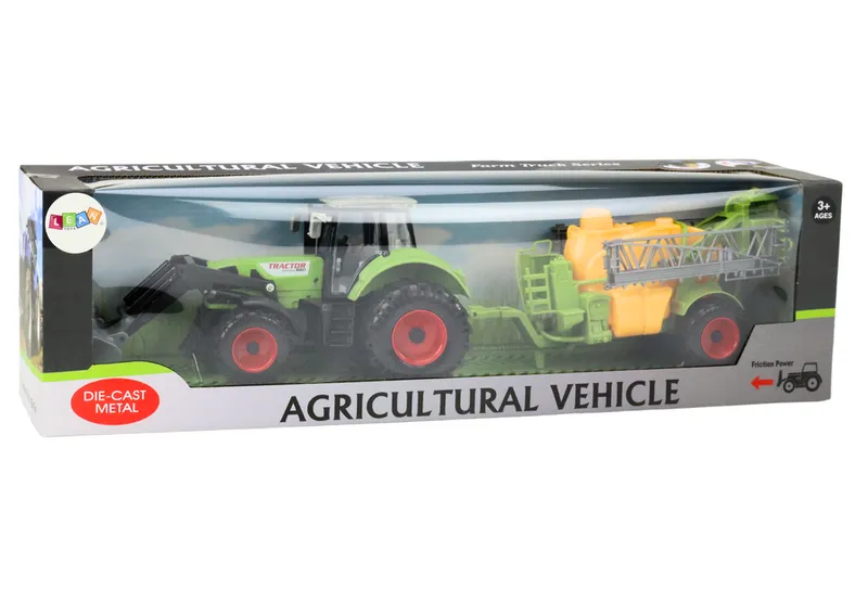 Traktor Rolniczy Koparka Z Opryskiwaczem Napęd - Zielony