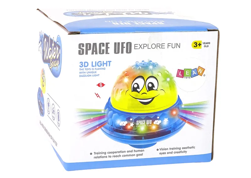 Piłka Wodna UFO Diody Wesoła Muzyka - Różowa