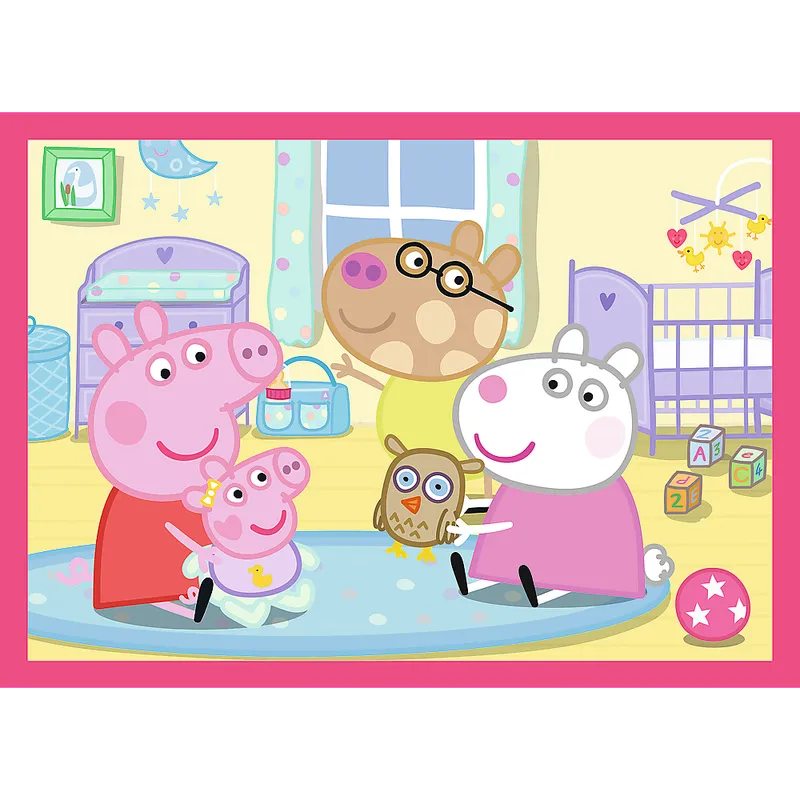 Puzzle - 4w1 (12, 15, 20, 24) - Peppa Uwielbia Przygody - Świnka Peppa - TREFL 34672