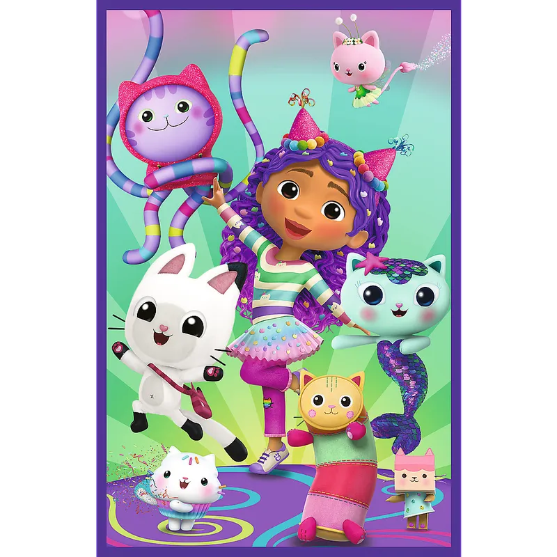 Puzzle - 3x80 - Kolorowe Dni Gabby - Koci Domek Gabi - TREFL 34882