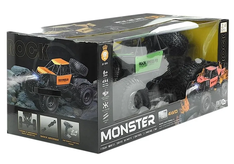 Auto Zdalnie Sterowane Monster Truck Na Resorach - Zielony