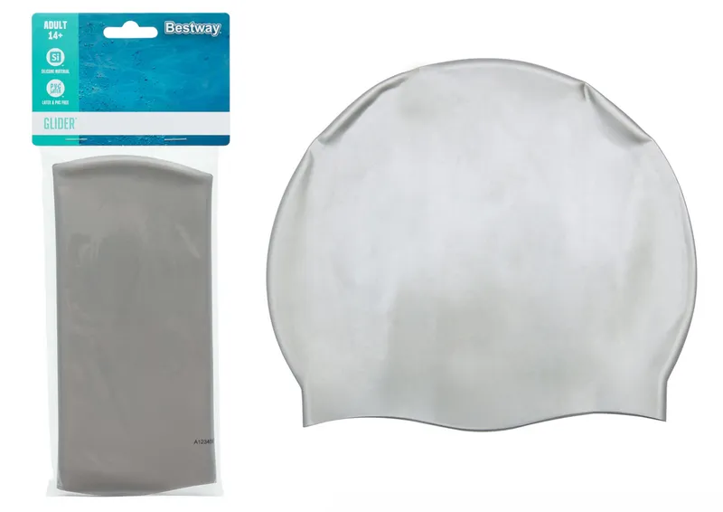 Czepek Kąpielowy Silikonowy BESTWAY 26006 - Srebrny