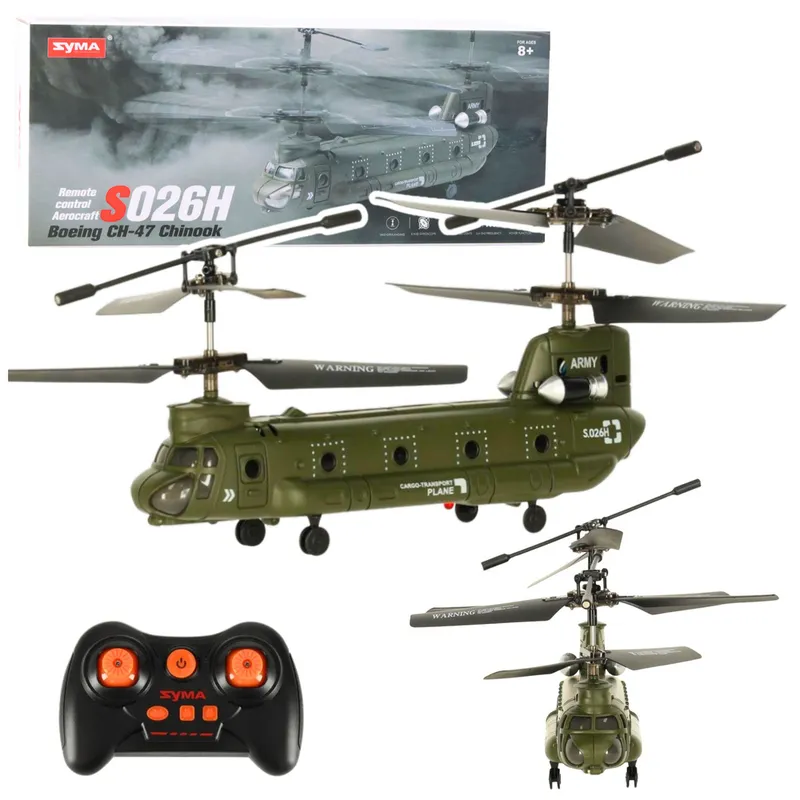 Helikopter Śmigłowiec Zdalnie Sterowany RC Syma S026H-1 Khaki - Zielony