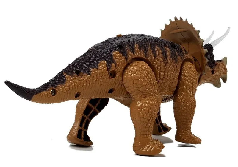Dinozaur Triceratops Na Baterie - Żółty