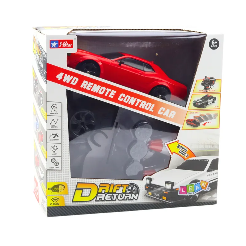 Auto Sportowe Drift Wymienne Koła Zdalnie Sterowany RC 4WD Sport - Czerwone