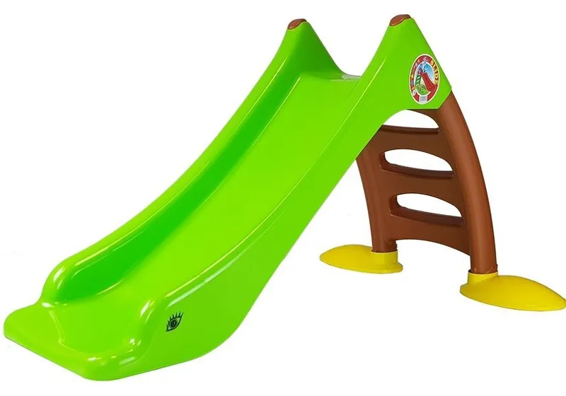 Zjeżdżalnia Ogrodowa Z Drabinką Dla Dzieci 424 130 cm - Zielono-Brązowa