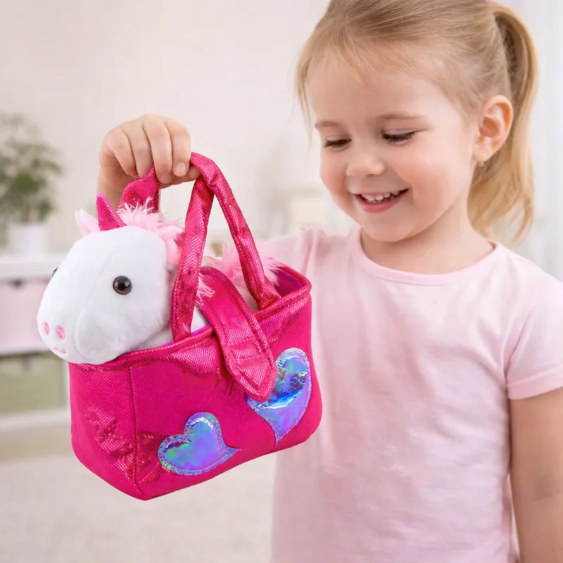Pluszowa Maskotka Przytulanka Jednorożec W Torebce 25cm - Biały
