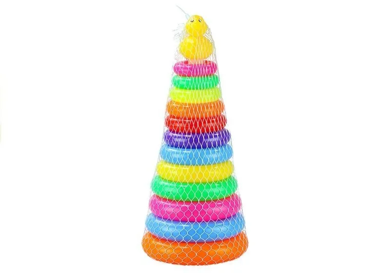 Piramidka Z Kółek Piramida 40cm Wysoka Układanka