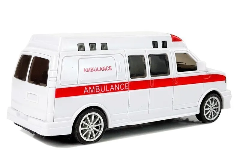 Ambulans Karetka Pogotowia Z Napędem Dźwięk Syrena Światła