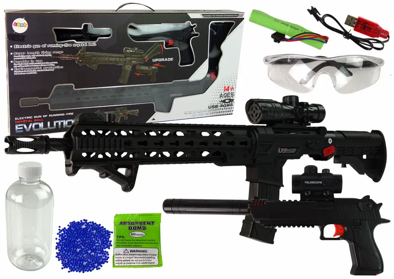 Karabin Pistolet Na Kulki Wodne Akcesoria - Czarny