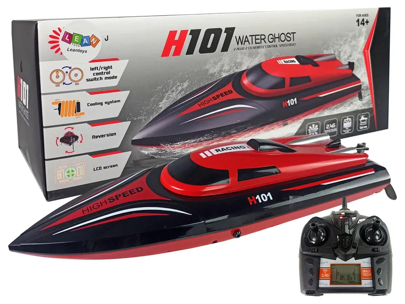 Łódź Motorówka Zdalnie Sterowana H101 1:48 2.4G 35 km/h - Czerwona