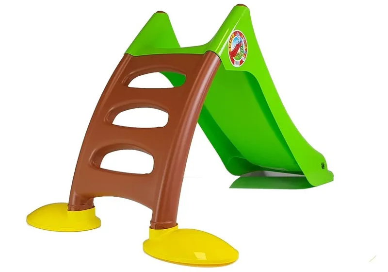 Zjeżdżalnia Ogrodowa Z Drabinką Dla Dzieci 424 130 cm - Zielono-Brązowa