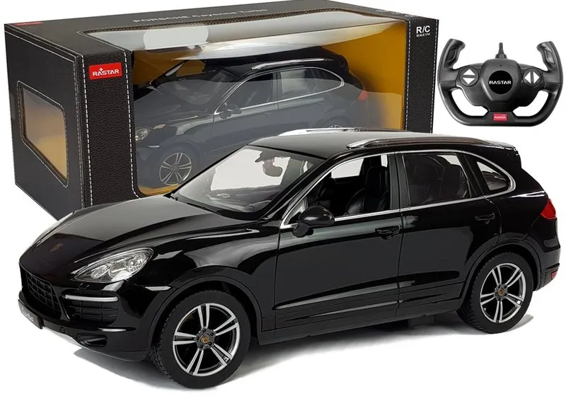 Auto PORSCHE Cayenne Turbo Zdalnie Sterowane RC Rastar 1:14 - Czarne