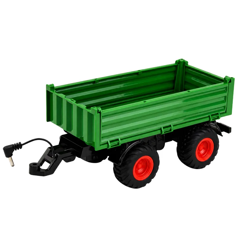 Traktor Rolniczy Z Przyczepą Wywrotką Zdalnie Sterowany RC 1:24 - Zielony