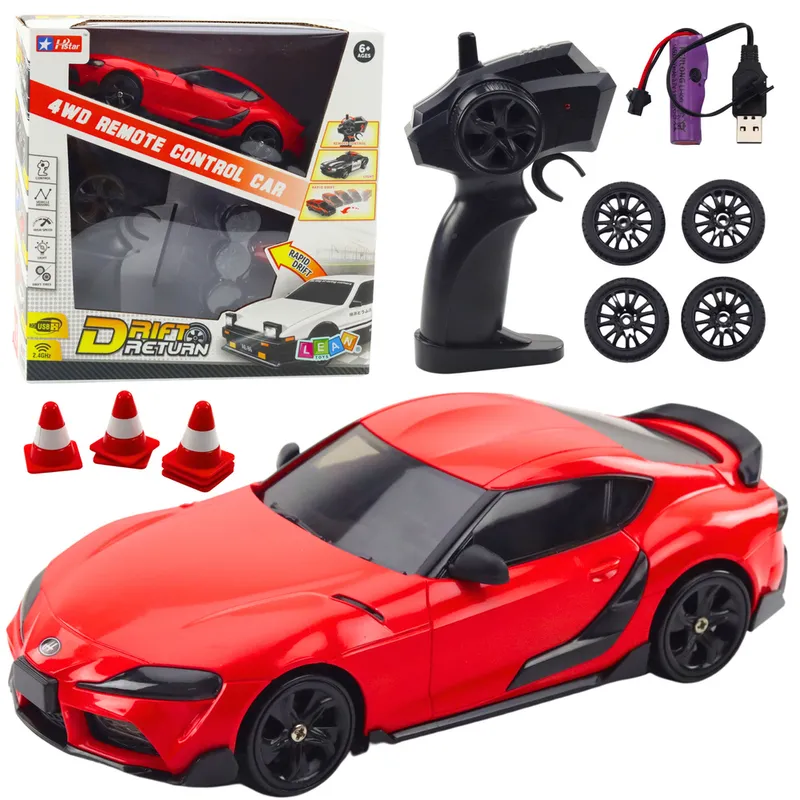 Auto Sportowe Do Driftu Wymienne Koła Zdalnie Sterowany RC 4WD - Czerwone