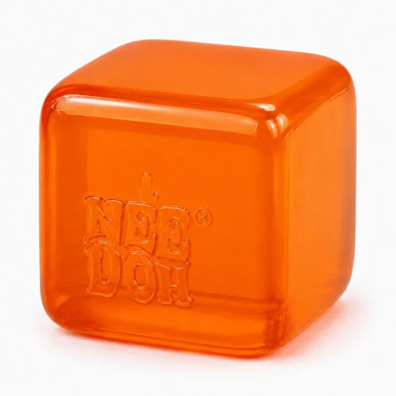 Gniotek Antystresowy Kostka Lodu Ice Cube Squishy 5 cm - Pomarańczowa
