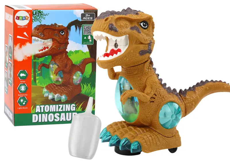 Dinozaur Tańczący Czujnik Przeszkód Światła Dźwięki - Żółty