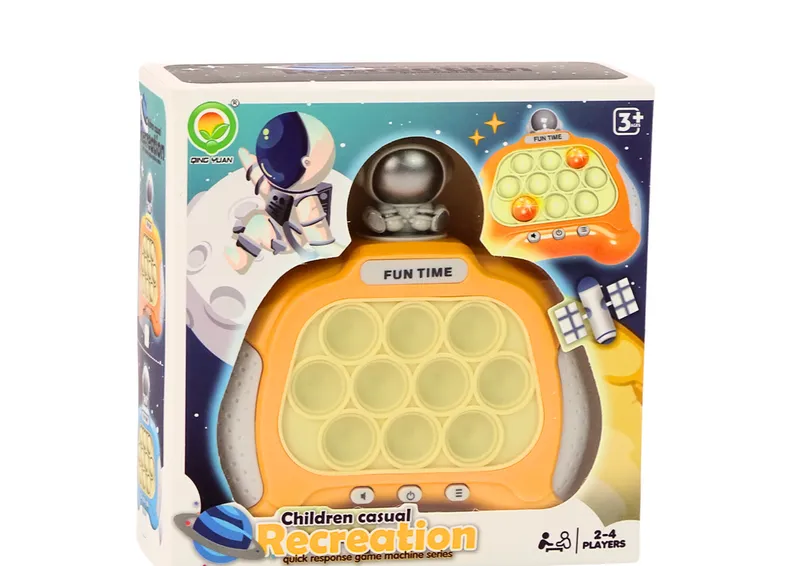 Gra Sensoryczna Konsola Pop-It Kosmonauta Światła Dźwięki - Żółta