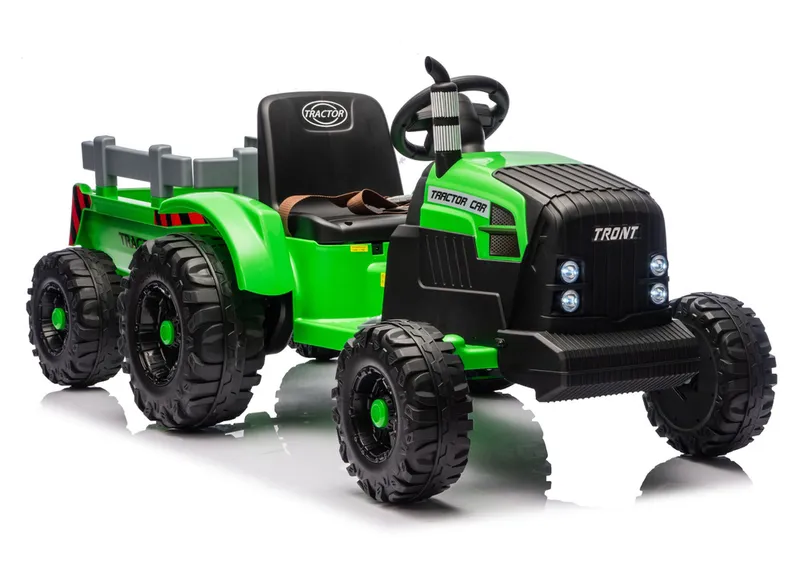 Traktor Na Akumulator CH9959B Z Przyczepą Jasno 24V - Zielony