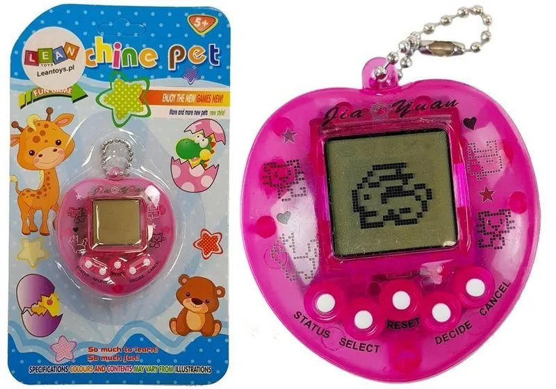 Gra Elektroniczna TAMAGOTCHI Z Krótkim Łańcuszkiem - Różowa
