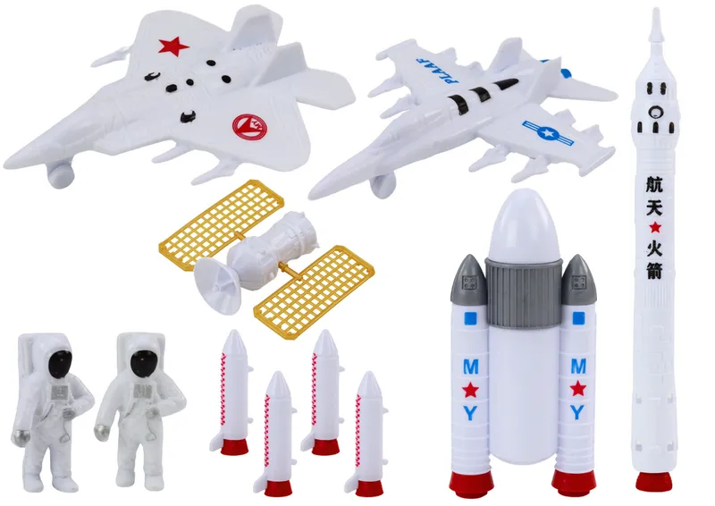 Zestaw Figurek Kosmicznych Astronauci Rakiety 11el