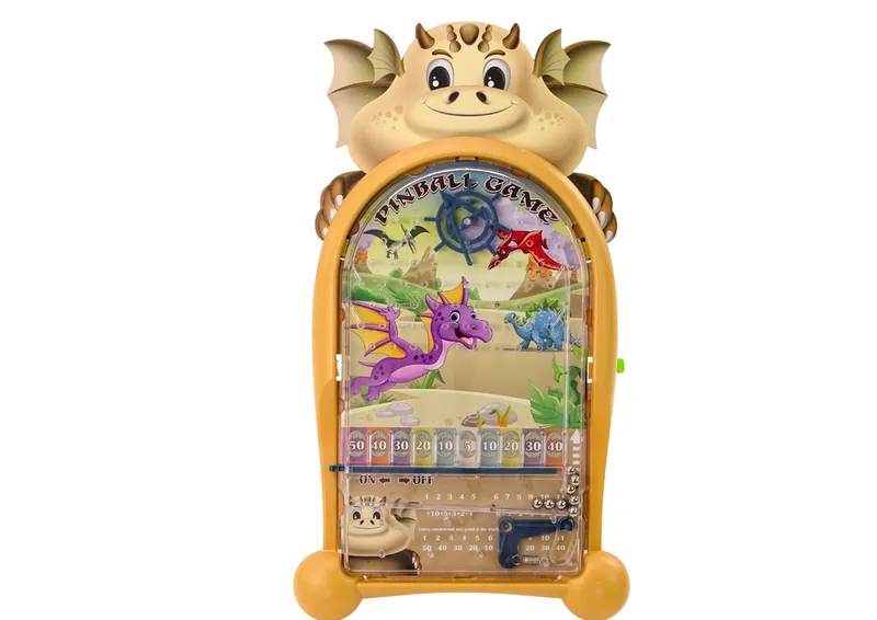 Gra Zręcznościowa Pinball Dinozaury Smok Stojak - Beżowy