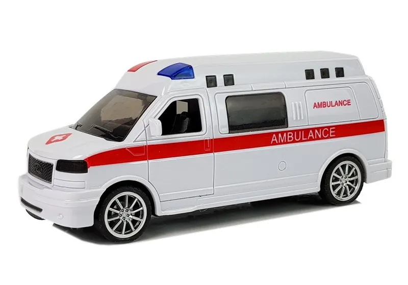 Ambulans Karetka Pogotowia Z Napędem Dźwięk Syrena Światła