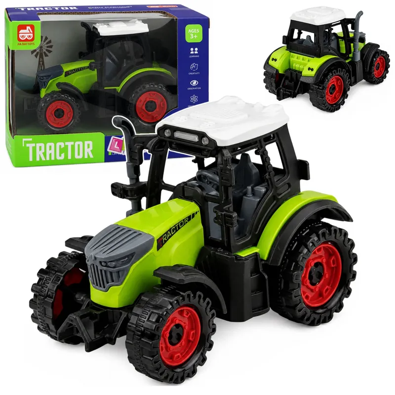 Traktor Farmerski Rolniczy Z Napędem Frykcyjnym 15 cm - Zielony