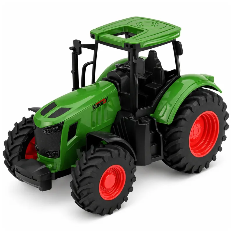 Traktor Rolniczy Farmerski Gospodarski Gumowe Koła 1:24 - Zielony