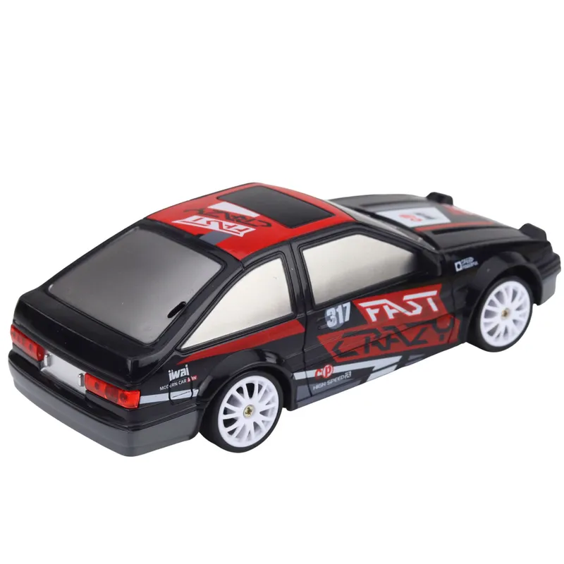 Samochód Do Driftu Zdalnie Sterowany RC Coupe Wymienne Koła 1:24 - Czarny