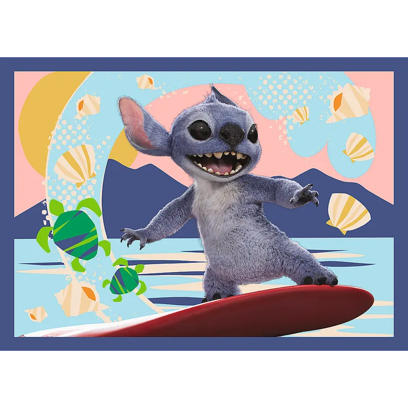 Puzzle - 4w1 (25, 48, 54, 70) - Wakacje Na Hawajach - DISNEY Stitch - TREFL 34666